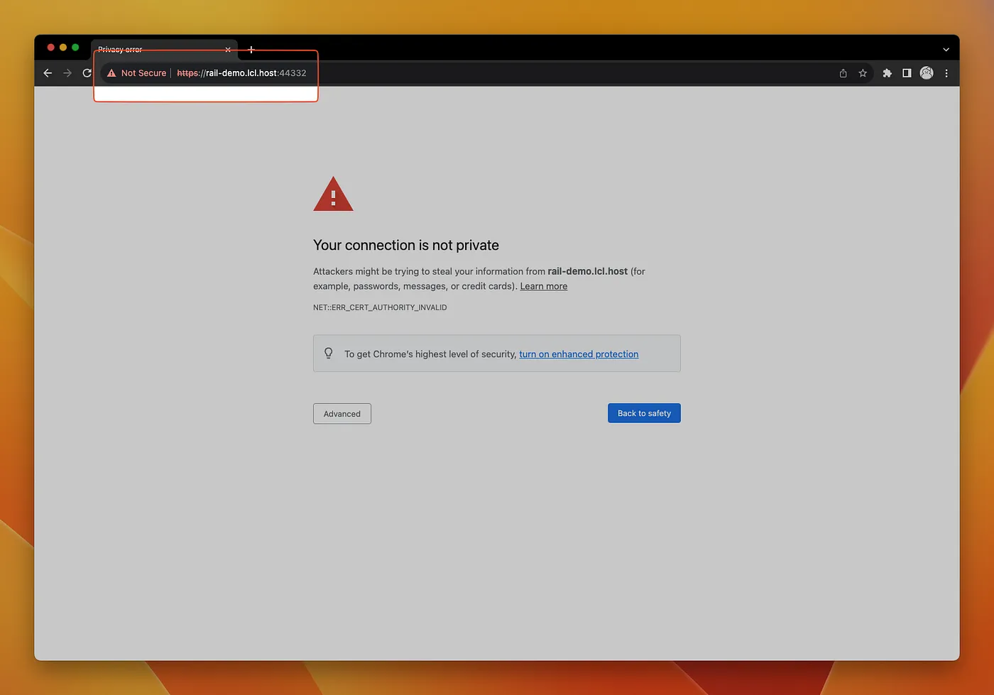 Anchor not secure demo